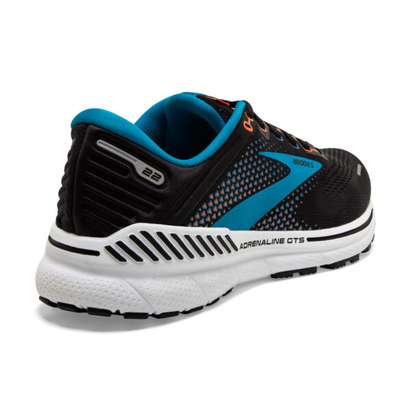 Brooks Men's Adrenaline GTS 22 - Black/Blue/Orange - Image 4
