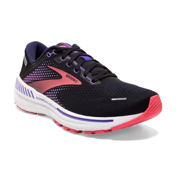 Brooks Women's Adrenaline GTS 22 - Black/Purple/Coral - Image 3