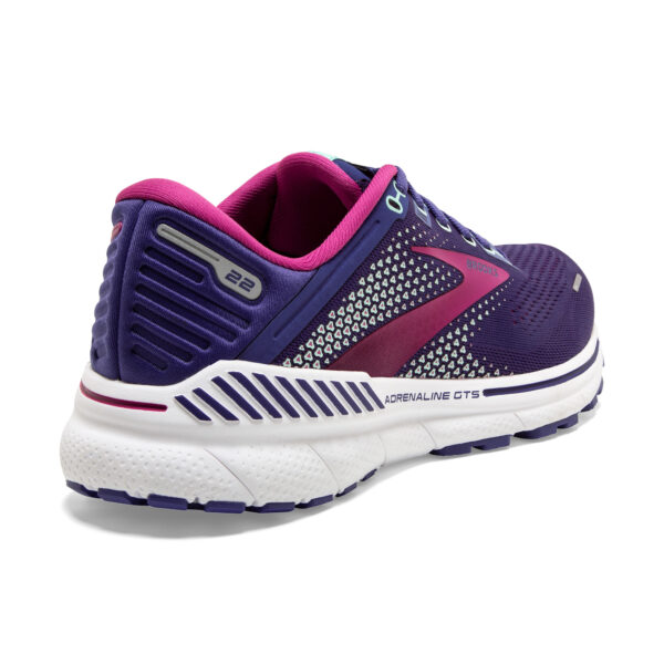 Brooks Women's Adrenaline GTS 22 - Navy/Yucca/Pink - Image 4