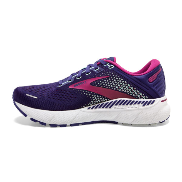 Brooks Women's Adrenaline GTS 22 - Navy/Yucca/Pink - Image 2