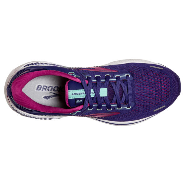 Brooks Women's Adrenaline GTS 22 - Navy/Yucca/Pink - Image 5