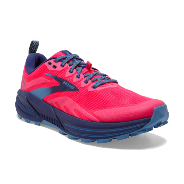 Brooks Women's Cascadia 16 - Pink/Flambe/Cobalt - Image 3