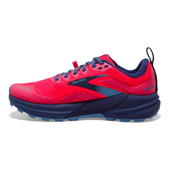 Brooks Women's Cascadia 16 - Pink/Flambe/Cobalt - Image 2