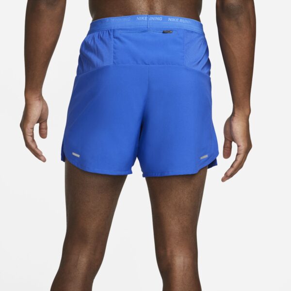 Nike Men's Stride 5" Brief-Lined Shorts - Game Royal/Black/Reflective Silver - Image 2