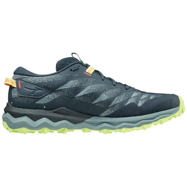 Mizuno Men's Wave Daichi 7 - Orion Blue/Misty Blue/Neo Lime - Image 2