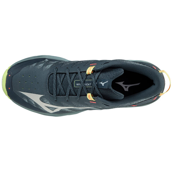 Mizuno Men's Wave Daichi 7 - Orion Blue/Misty Blue/Neo Lime - Image 4