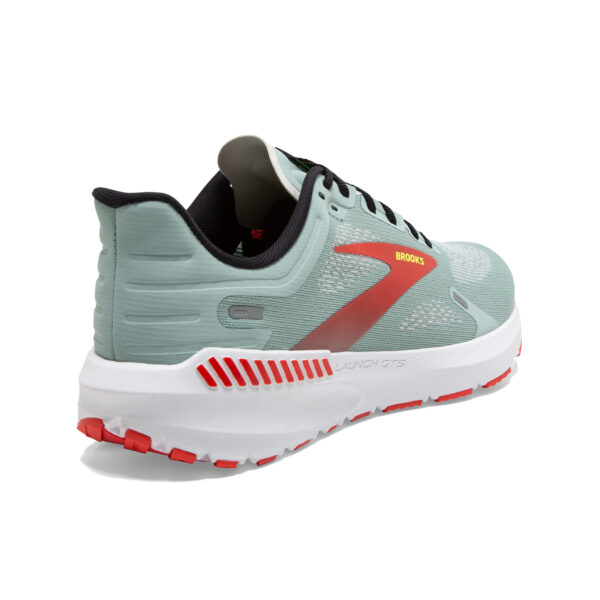 Brooks Men's Launch GTS 9 - Blue Surf/Black/Cherry Tomato - Image 4