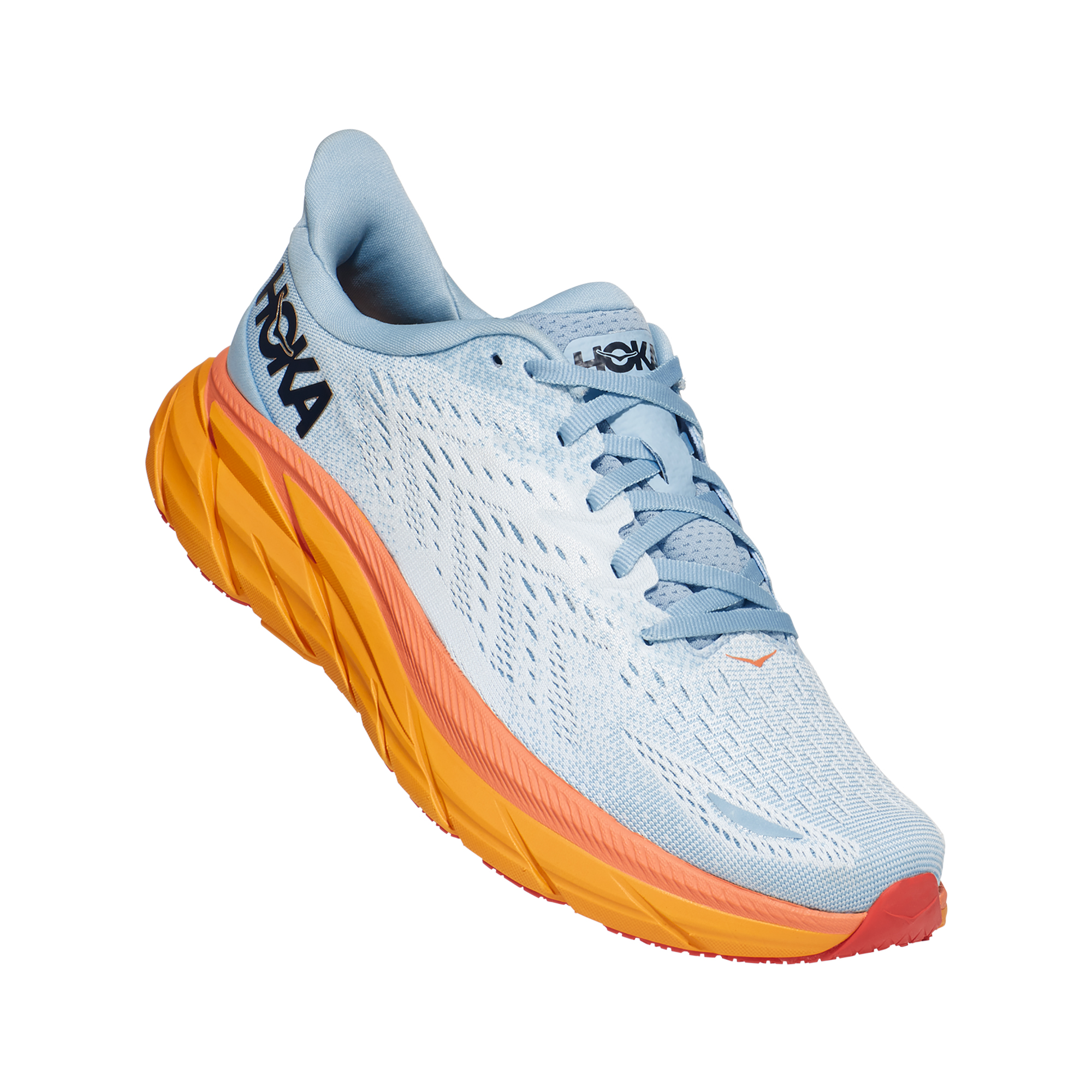 Hoka Women's Clifton 8 - Summer Song/Ice Flow - Running Bath