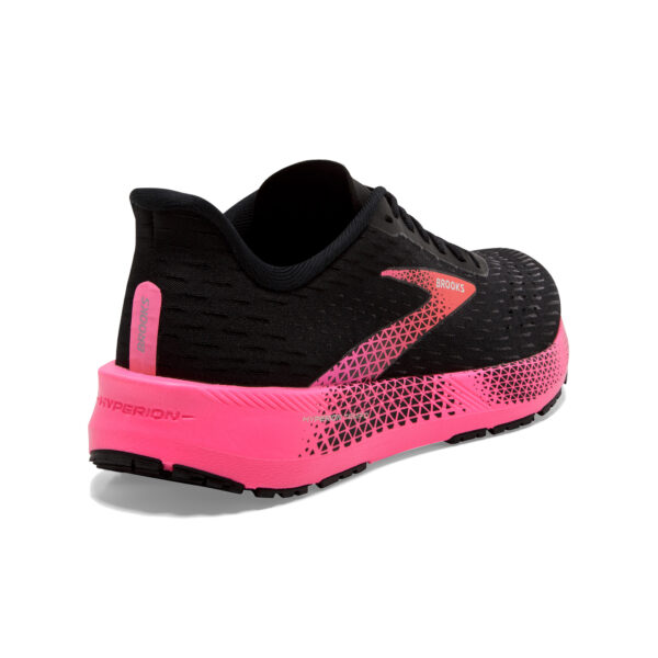 Brooks Women's Hyperion Tempo - Black/Pink/Hot Coral - Image 4