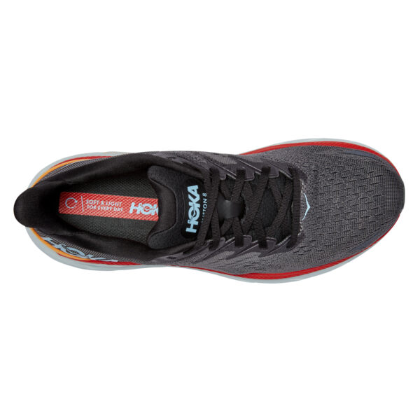 Hoka Men's Clifton 8 Wide - Anthracite/Castlerock - Image 6