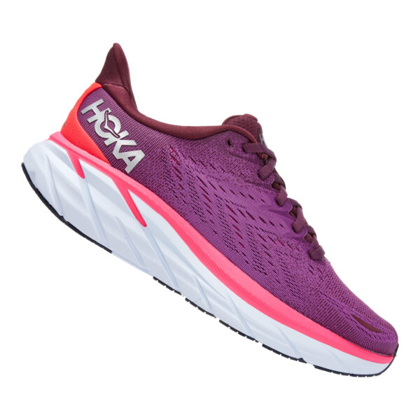 Hoka Women's Clifton 8 - Grape Wine/Beautyberry - Image 3