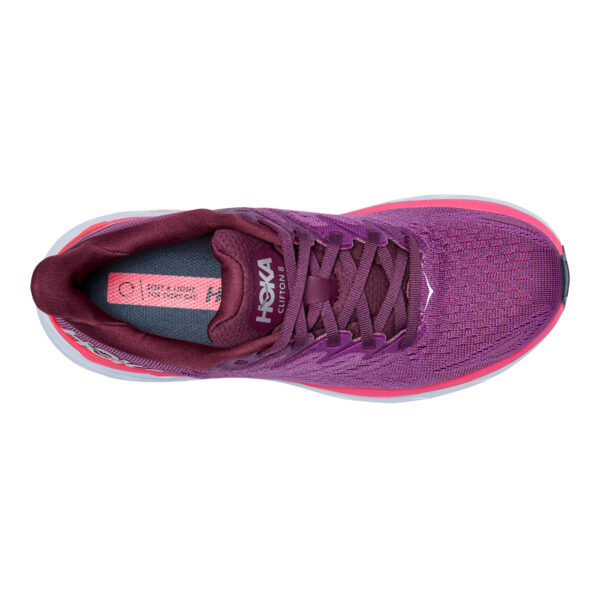 Hoka Women's Clifton 8 - Grape Wine/Beautyberry - Image 7