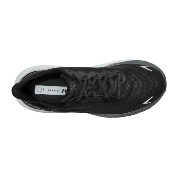 Hoka Men's Arahi 6 Wide - Black/White - Image 6
