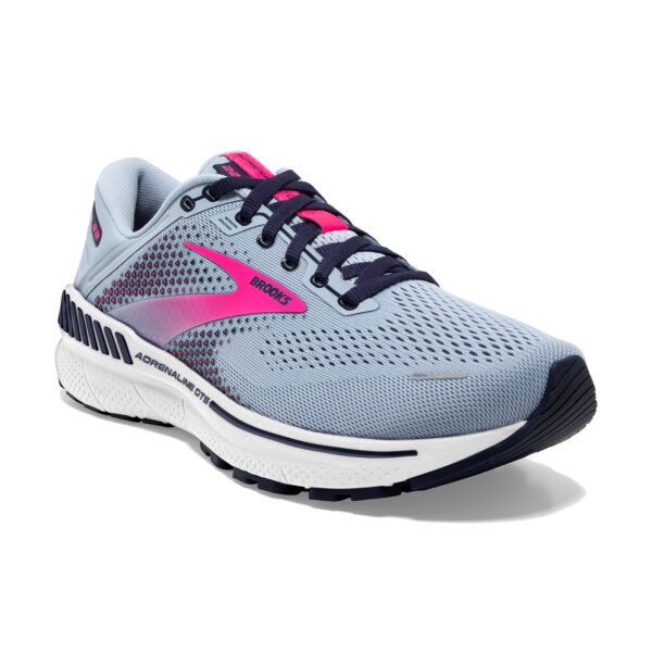 Brooks Women's Adrenaline GTS 22 - Kentucky Blue/Peacoat/Pink - Image 3