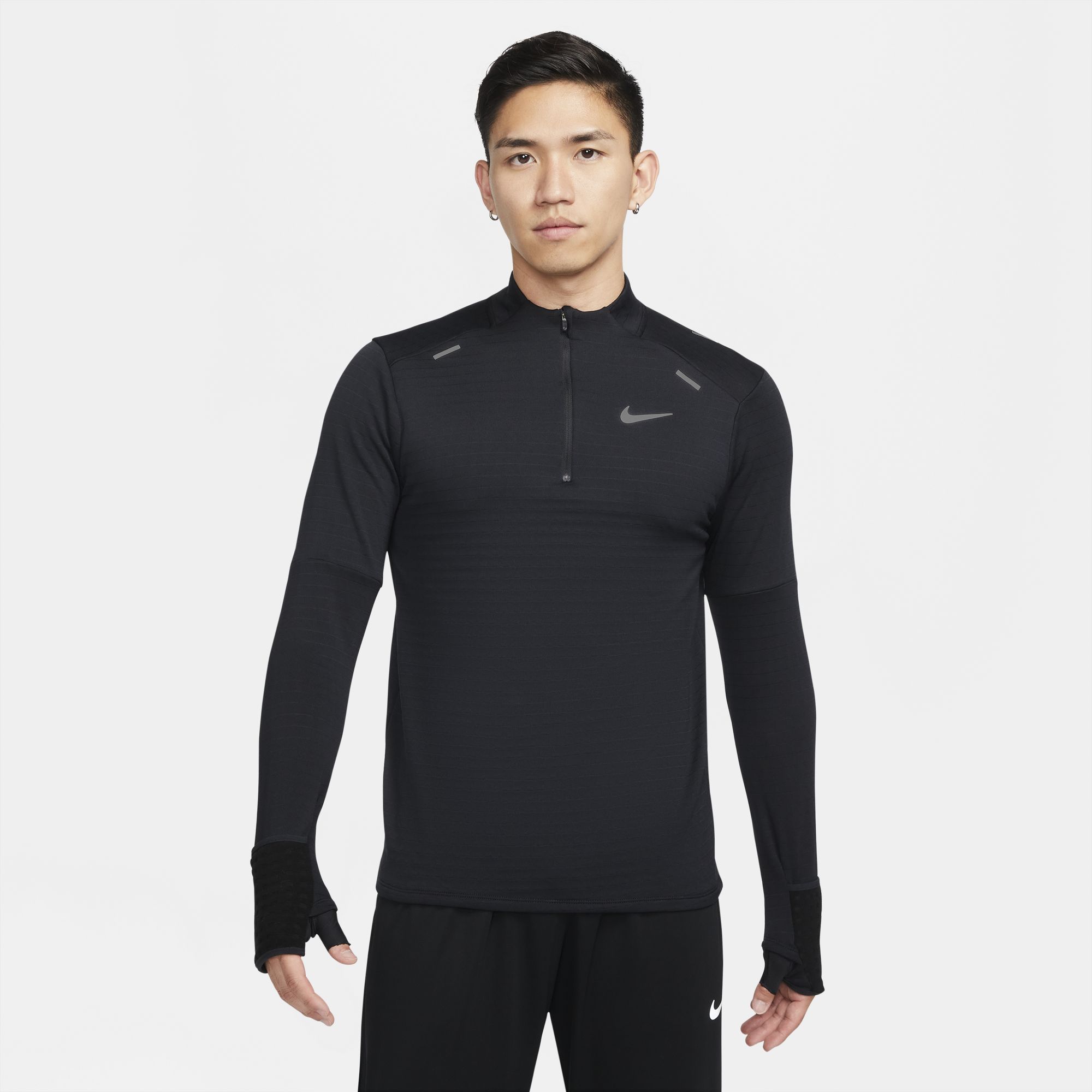 Nike Men’s Therma-FIT Repel Element 1/2 Zip Top – Black/Reflective Silv ...