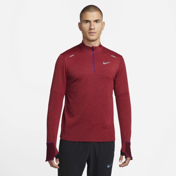 Nike Men's Therma-FIT Repel Element 1/4 Zip Top - Sangria/University Red/Reflective Silver