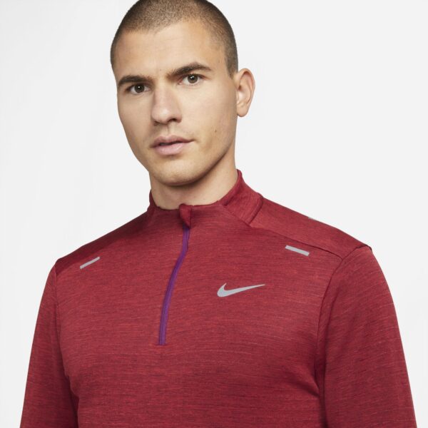Nike Men's Therma-FIT Repel Element 1/4 Zip Top - Sangria/University Red/Reflective Silver - Image 4