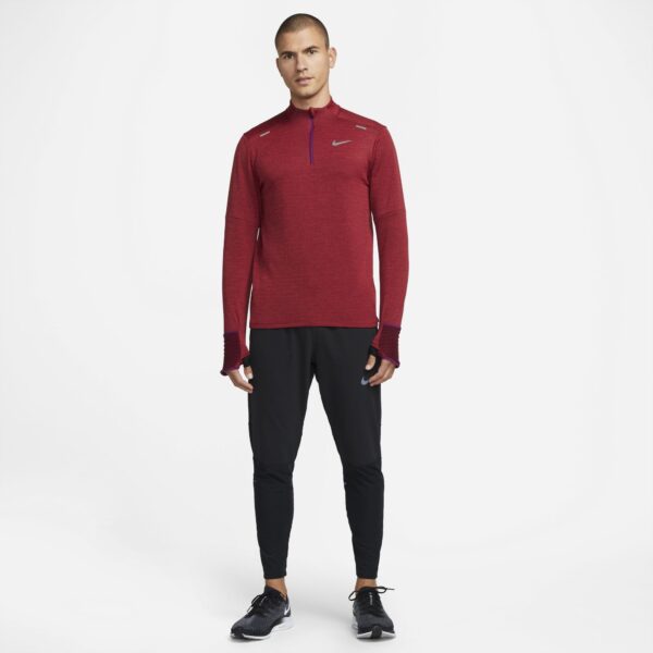 Nike Men's Therma-FIT Repel Element 1/4 Zip Top - Sangria/University Red/Reflective Silver - Image 3