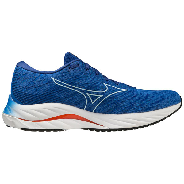 Mizuno Men's Wave Rider 26 - Super Sonic/Ice Water/Cherry Tomato - Image 2