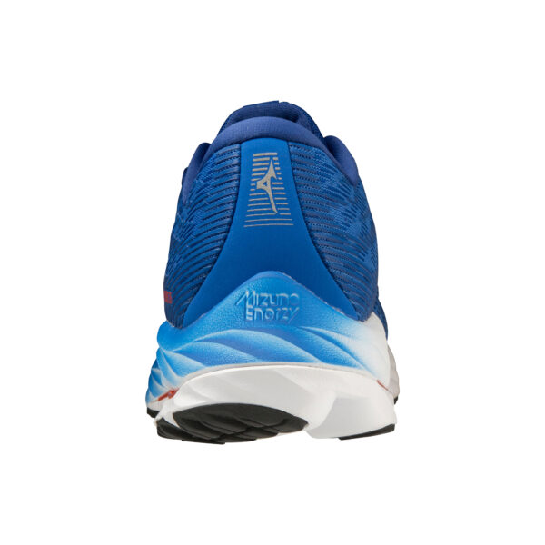 Mizuno Men's Wave Rider 26 - Super Sonic/Ice Water/Cherry Tomato - Image 7