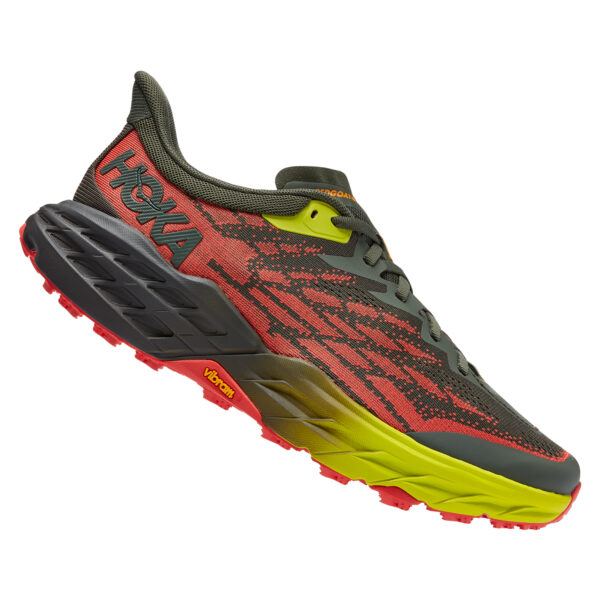 Hoka Men's Speedgoat 5 - Thyme/Fiesta - Image 6