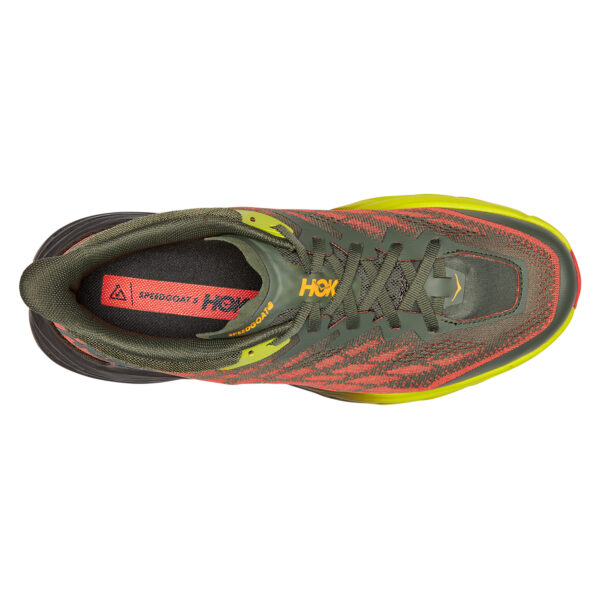 Hoka Men's Speedgoat 5 - Thyme/Fiesta - Image 4