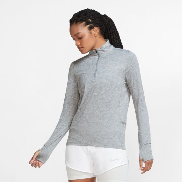 Nike Women's Element 1/2 Zip Top - Smoke Grey/Lt Smoke Grey/Reflective Silver - Image 3