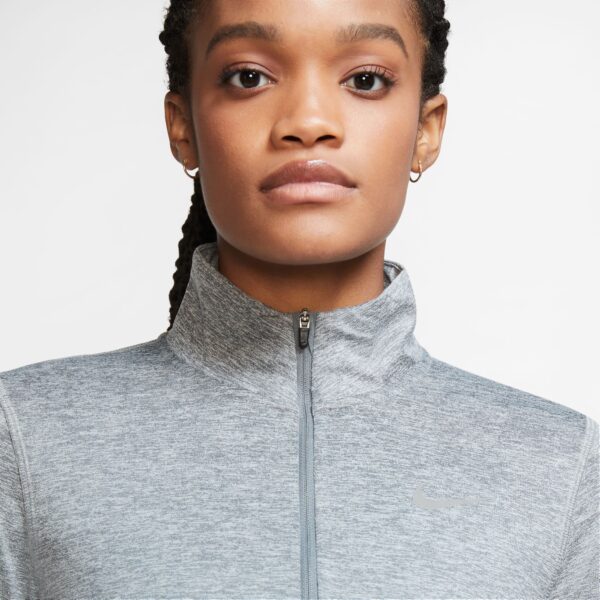 Nike Women's Element 1/2 Zip Top - Smoke Grey/Lt Smoke Grey/Reflective Silver - Image 5