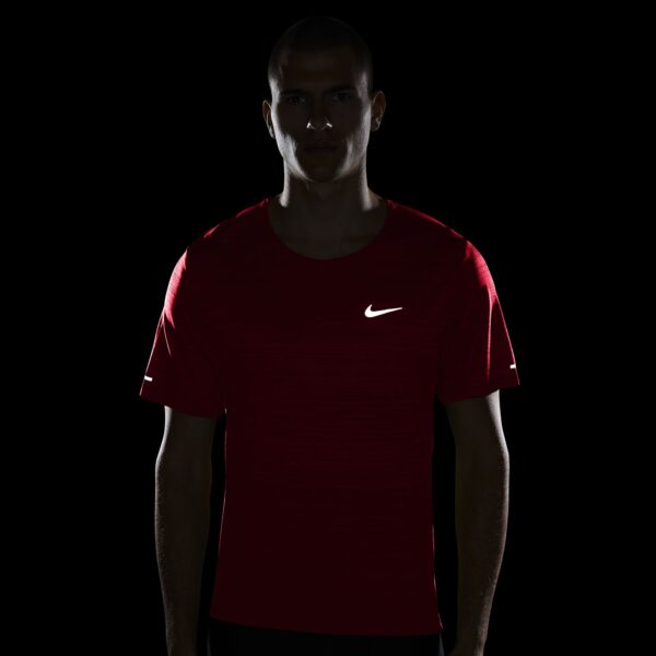 Nike Men's Miler Top - University Red/Reflective Silv - Image 7