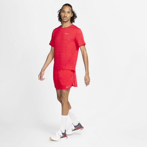 Nike Men's Miler Top - University Red/Reflective Silv - Image 6