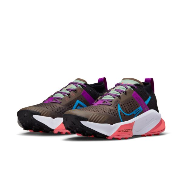 Nike Men's ZoomX Zegama - Ironstone/Laser Blue/Black/Vivid Purple - Image 3