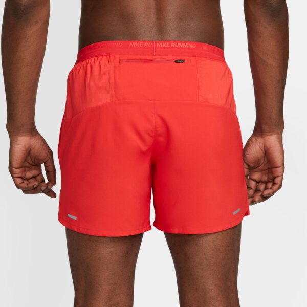 Nike Men's Stride 5" Brief-Lined Shorts - University Red/Black/Reflective Silv - Image 2