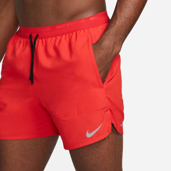 Nike Men's Stride 5" Brief-Lined Shorts - University Red/Black/Reflective Silv - Image 3