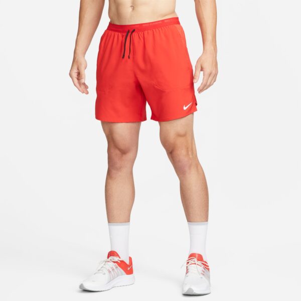 Nike Men's Stride 7" Brief-Lined Shorts - University Red/Black/Reflective Silv - Image 3