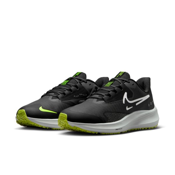 Nike Men's Air Zoom Pegasus 39 Shield - Black/White/Dk Smoke Grey/Volt - Image 3
