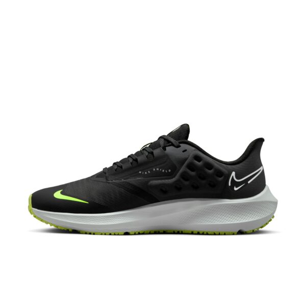 Nike Men's Air Zoom Pegasus 39 Shield - Black/White/Dk Smoke Grey/Volt - Image 2