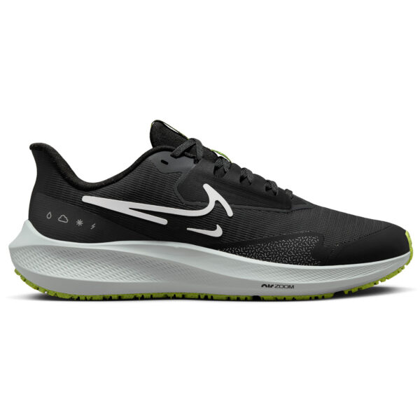 Nike Men's Air Zoom Pegasus 39 Shield - Black/White/Dk Smoke Grey/Volt