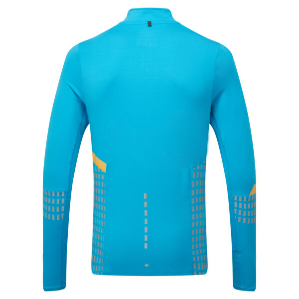 Ronhill Men's Afterhours 1/2 Zip Tee - Kingfisher/Sunray/Reflective - Image 2