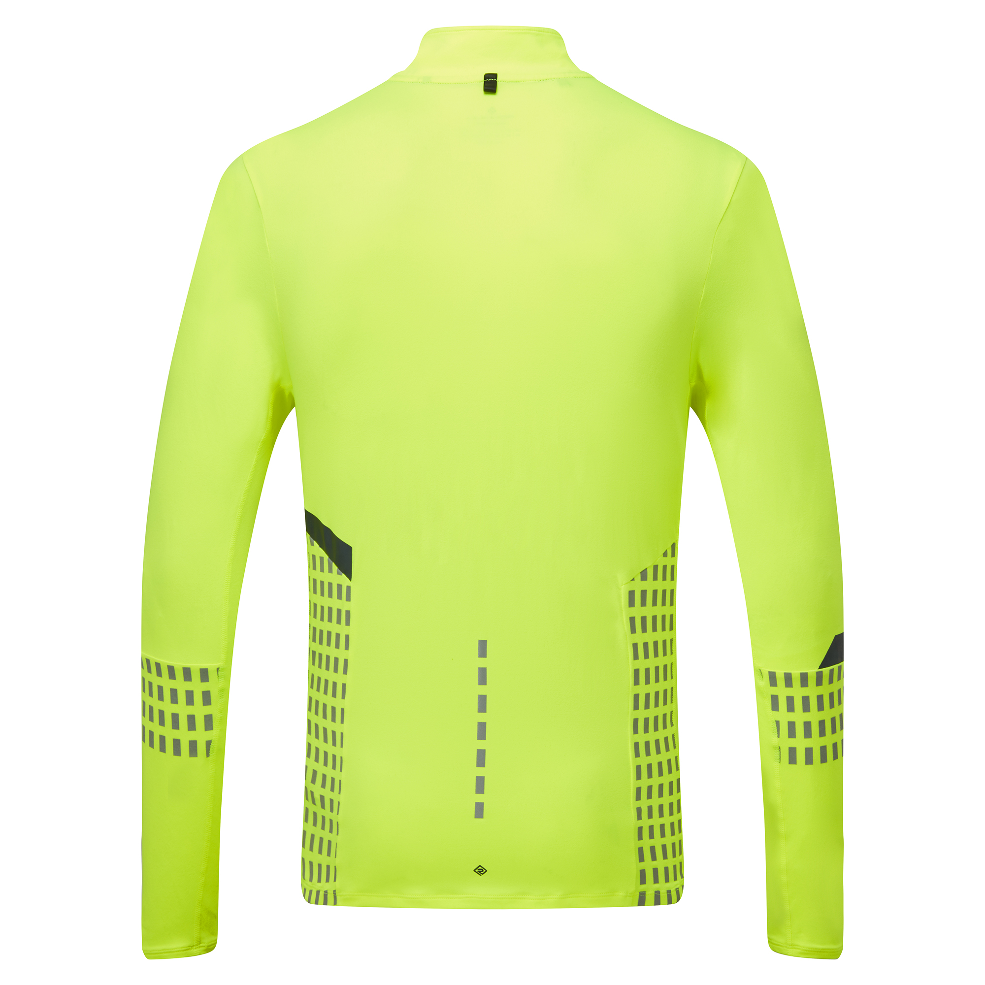 Ronhill Men's Afterhours 1/2 Zip Tee - Fluo Yellow/Charcoal/Reflective - Image 2