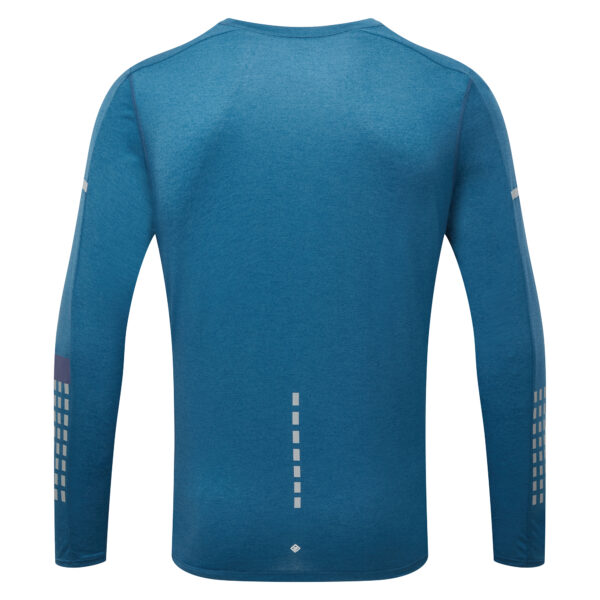 Ronhill Men's Afterhours L/S Tee - Admiral/Limestone/Reflective - Image 2