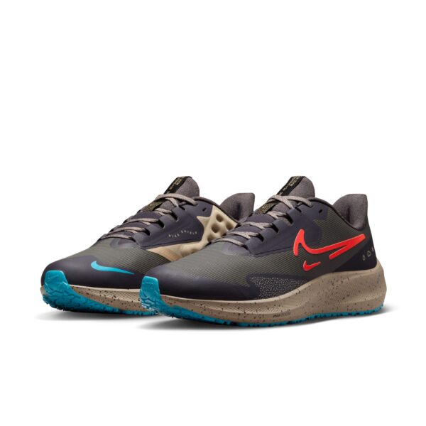 Nike Men's Air Zoom Pegasus 39 Shield - Medium Ash/Bright Crimson/Khaki - Image 3