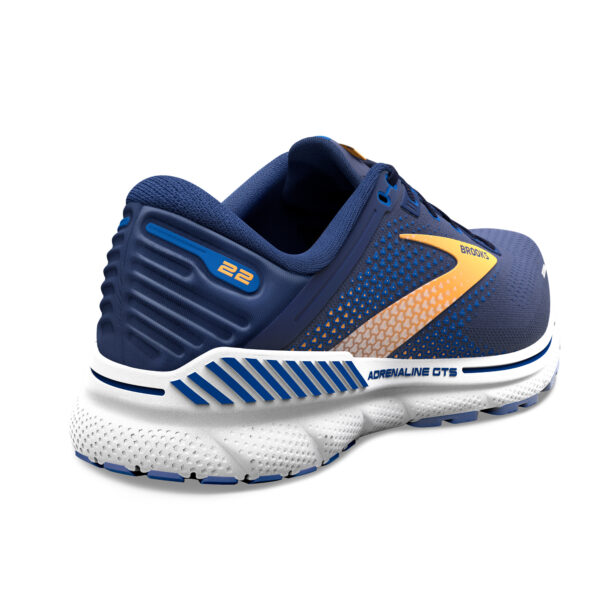Brooks Men s Adrenaline GTS 22 Wide Peacoat Orange White Running Bath