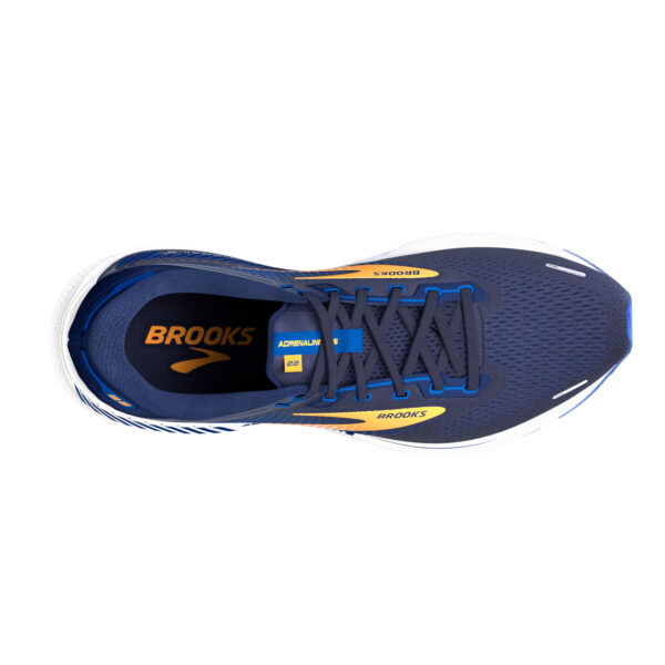 Brooks Men's Adrenaline GTS 22 Wide - Peacoat/Orange/White - Image 5
