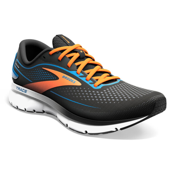 Brooks Men's Trace 2 - Black/Classic Blue/Orange - Image 5