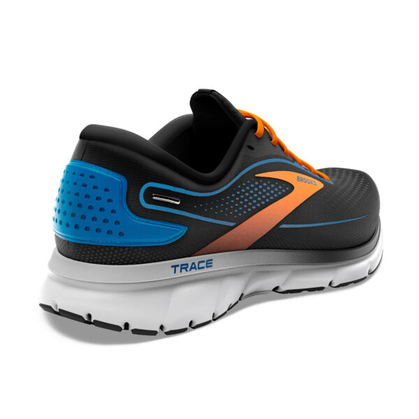 Brooks Men's Trace 2 - Black/Classic Blue/Orange - Image 6