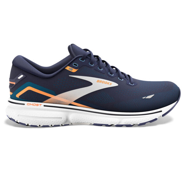 Brooks Men's Ghost 15 - Peacoat/Blue/Orange Pop