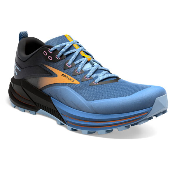 Brooks Women's Cascadia 16 - Blue/Black/Yellow - Image 3