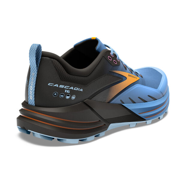 Brooks Women's Cascadia 16 - Blue/Black/Yellow - Image 4