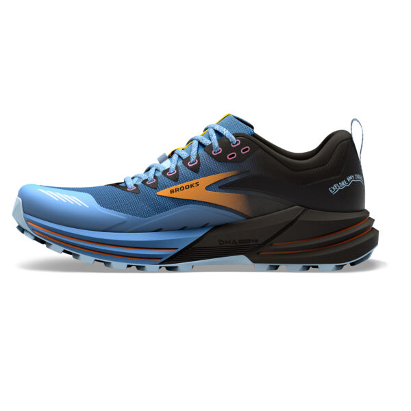 Brooks Women's Cascadia 16 - Blue/Black/Yellow - Image 2