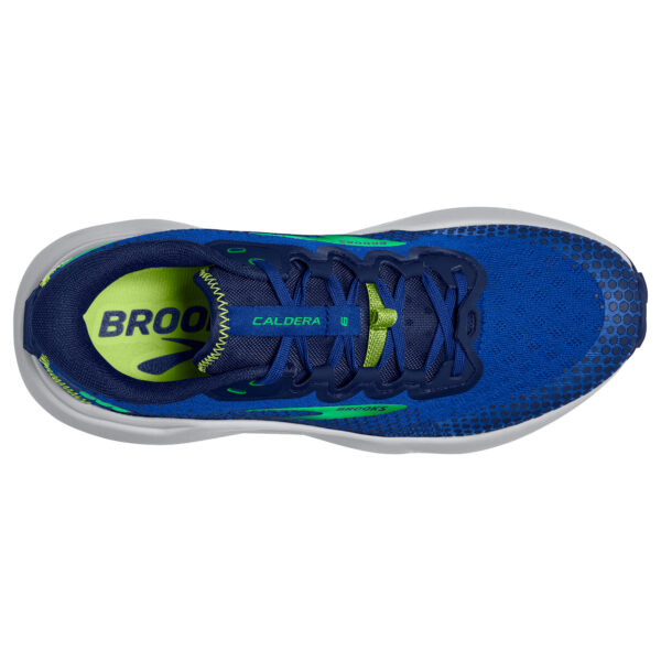 Brooks Men's Caldera 6 - Blue/Surf the Web/Green - Image 5